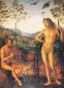 PERUGINO, Pietro Apollo and Marsyas oil painting on canvas